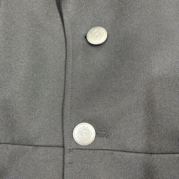 Scully Coat Men's 40 Black Frock Coat Western Notched Label Silver Tone Buttons - Picture 3 of 16